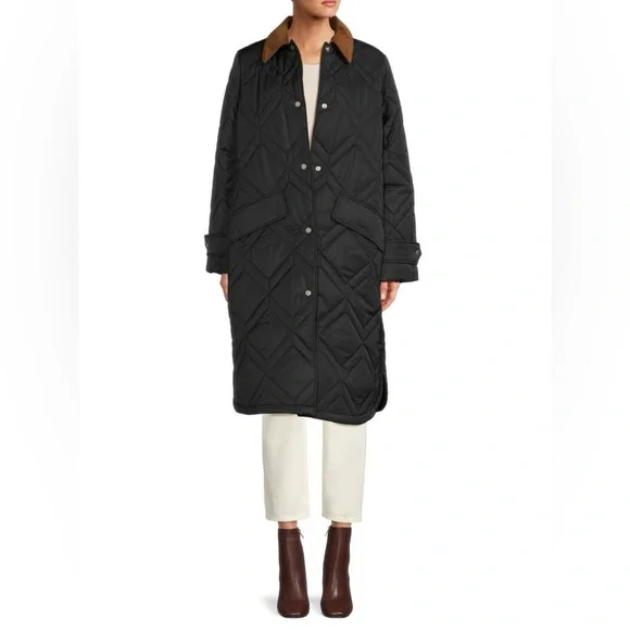 NWTs Barbour Bonnie Quilted Jacket. Black. Size 8 US (12 UK). - Picture 12 of 12